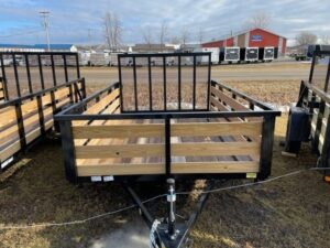 7×10 Heavy-Duty Utility Trailer – Single Axle with Wood Floor & LED Lights